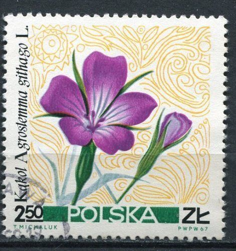 TIMBRE POLSKA FLEURS DES CHAMPS 110635720833