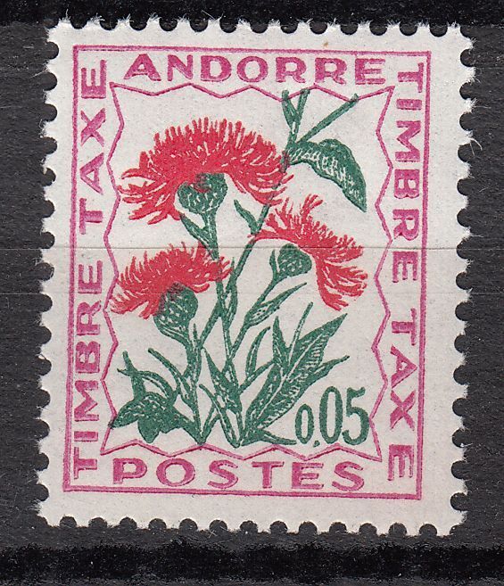 TIMBRE TAXE ANDORRE FRANCE NEUF N 46 FLEURS DES CHAMPS 401242522903