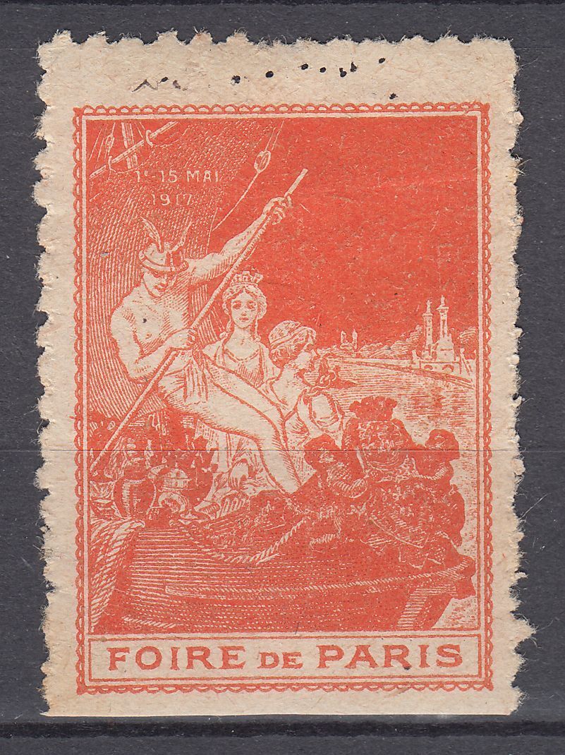 TIMBRE VIGNETTE FOIRE DE PARIS 1 15 MAI 1917 401651969083