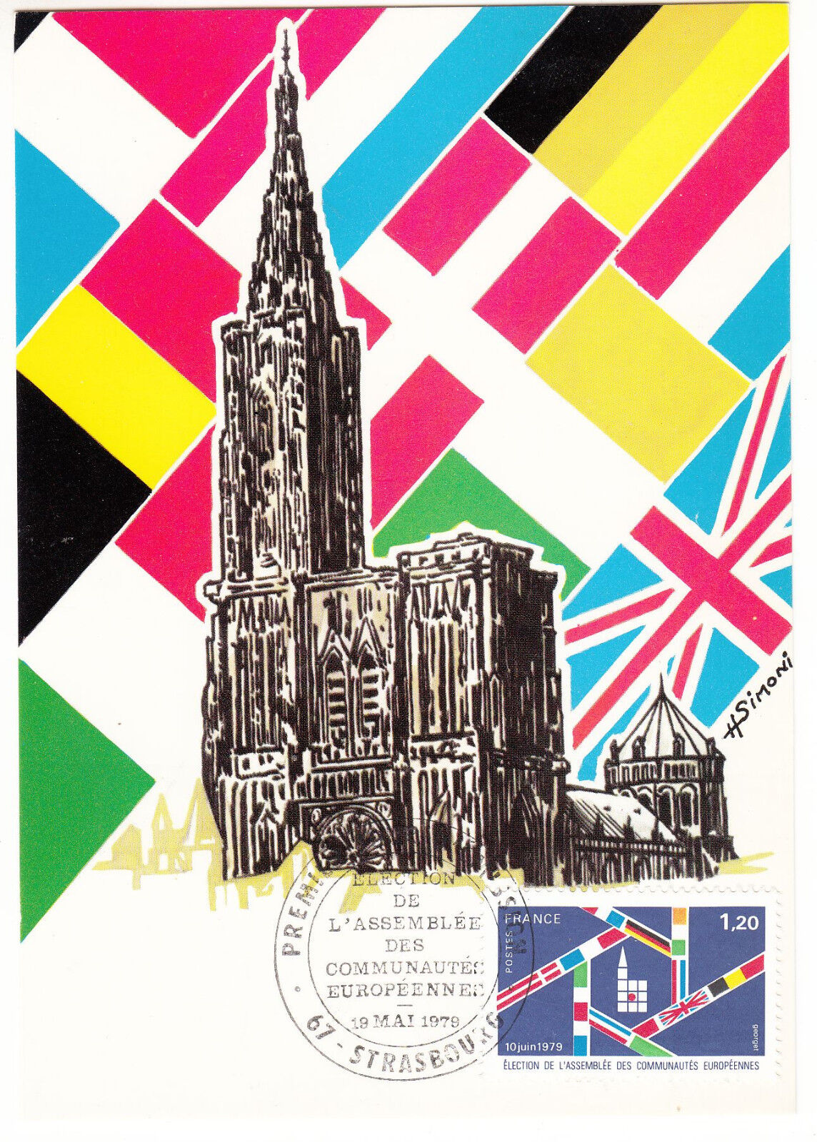 CARTE MAXIMUM FDC 1979 TIMBRE N 2050 ELECTION ASSEMBLEE COMMUNAUTES EUROPEENNES 401446253624