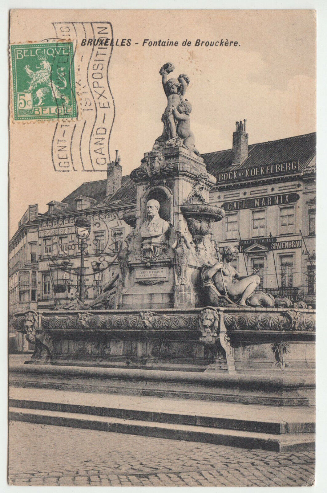 CARTE POSTALE BELGIQUE BRUXELLES FONTAINE DE BROUCKERE 402905771064