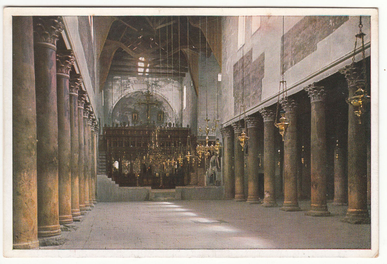 CARTE POSTALE BETHLEHEM EGLISE DE LA NATIVITE INTERIEUR 401294092804