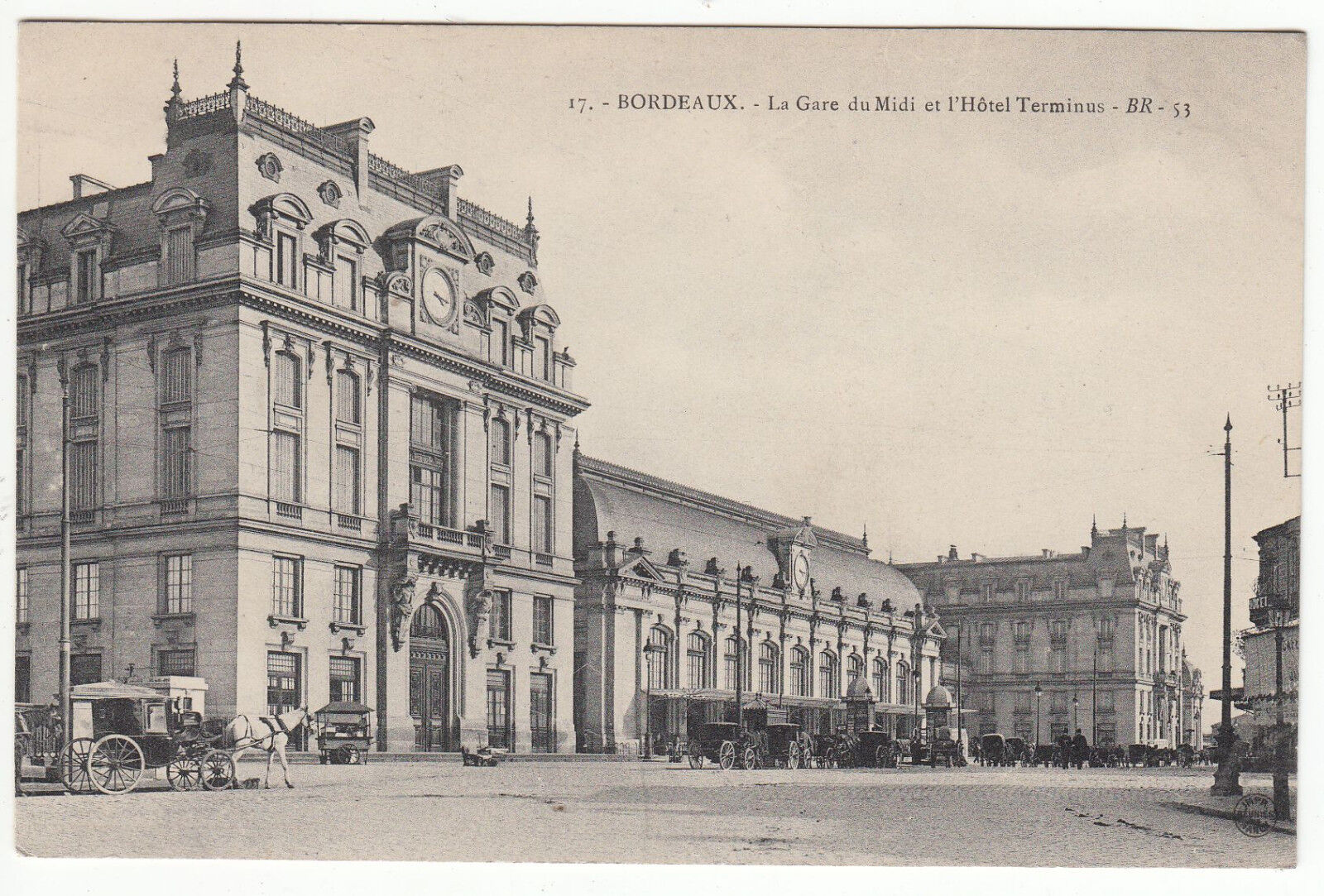 CARTE POSTALE BORDEAUX LA GARE DU MIDI ET L HOTEL TERMINUS 401222073114