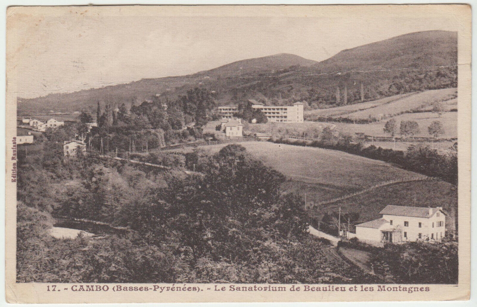 CARTE POSTALE CAMBO LE SANATORIUM DE BEAULIEU ET LES MONTAGNES 124099671144