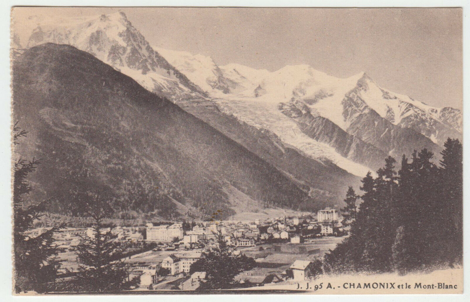 CARTE POSTALE CHAMONIX PLAN PRAZ ET LE MONT BLANC 402905771074