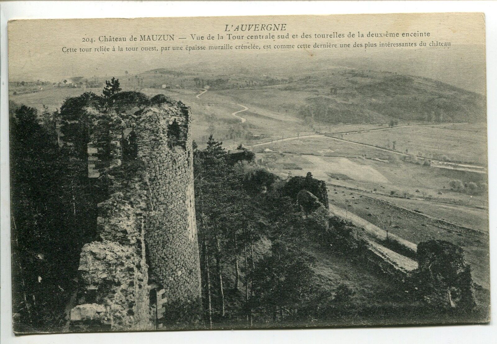 CARTE POSTALE CHATEAU DE MAUZUN VUE DE LA TOUR CENTRALE SUD TOURELLES 400785643614