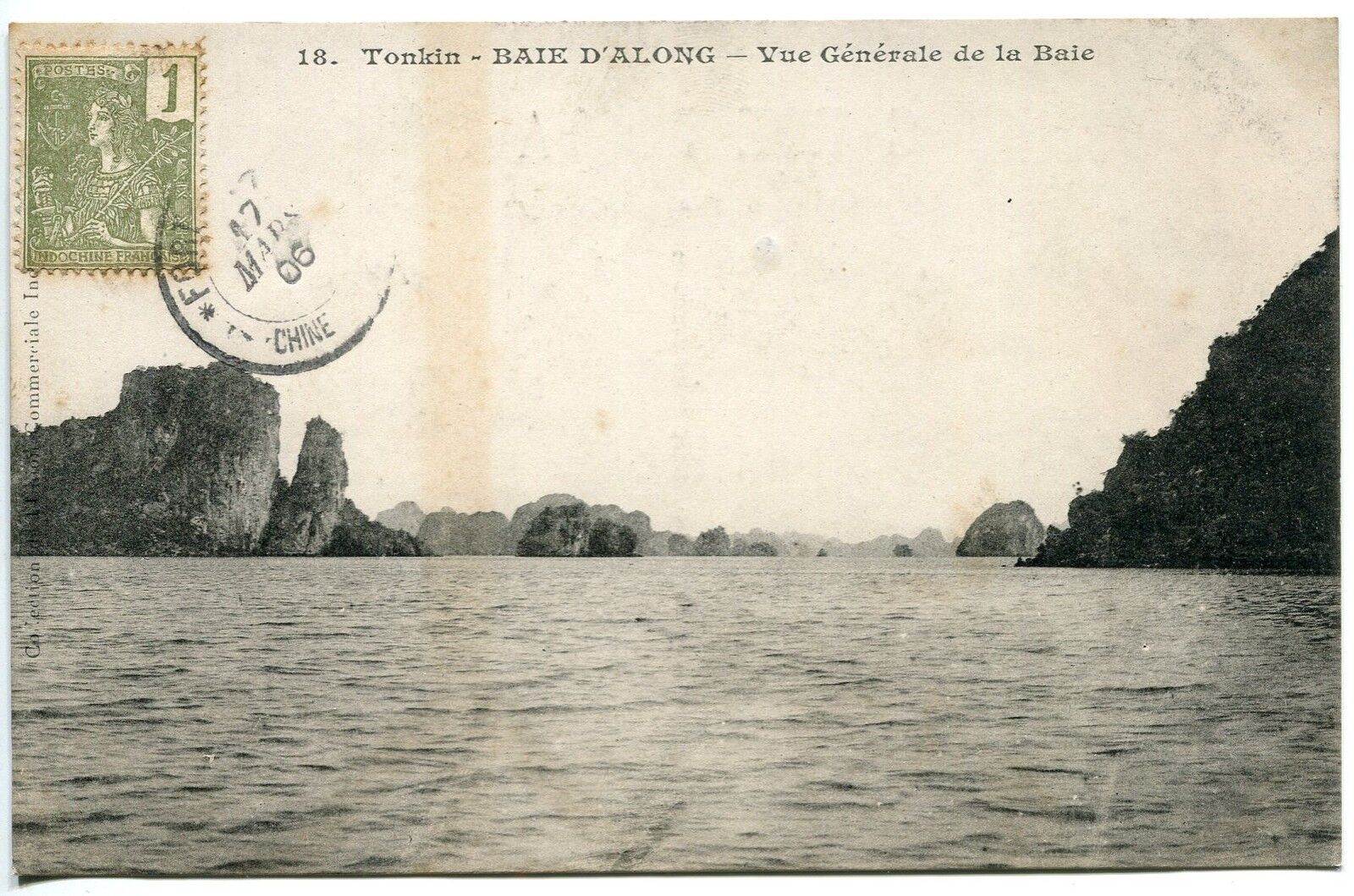 CARTE POSTALE CHINE TONKIN BAIE D ALONG VUE GENERALE DE LA BAIE 121525485494