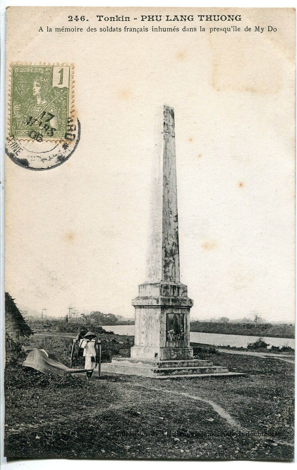 CARTE POSTALE CHINE TONKIN PHU LANG THUONG MONUMENT SOLDAT FRANCAIS DE MY DO 121490171344