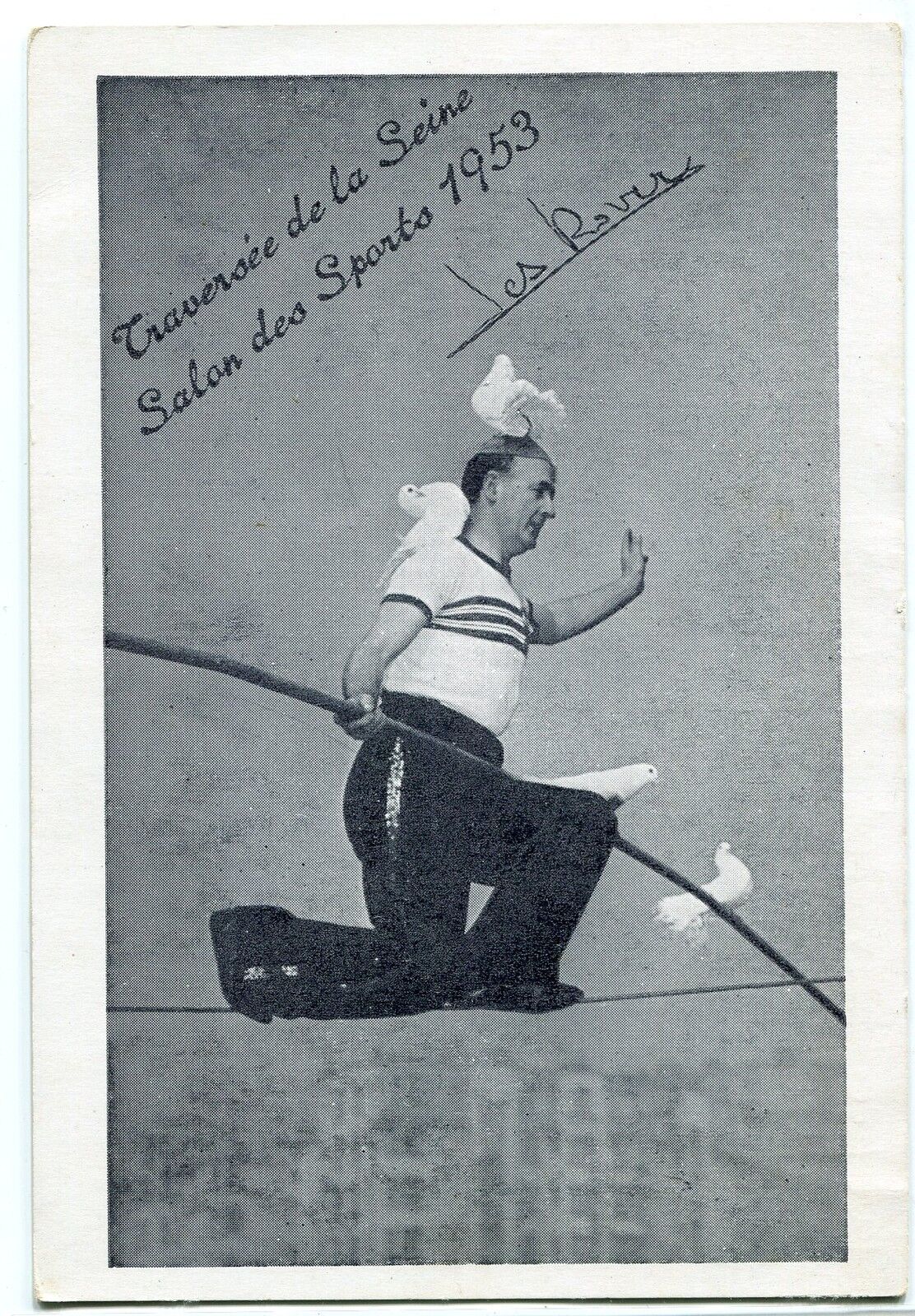 CARTE POSTALE CIRQUE TRAVERSEE DE LA SEINE SALON DES SPORTS 1953 400696429474