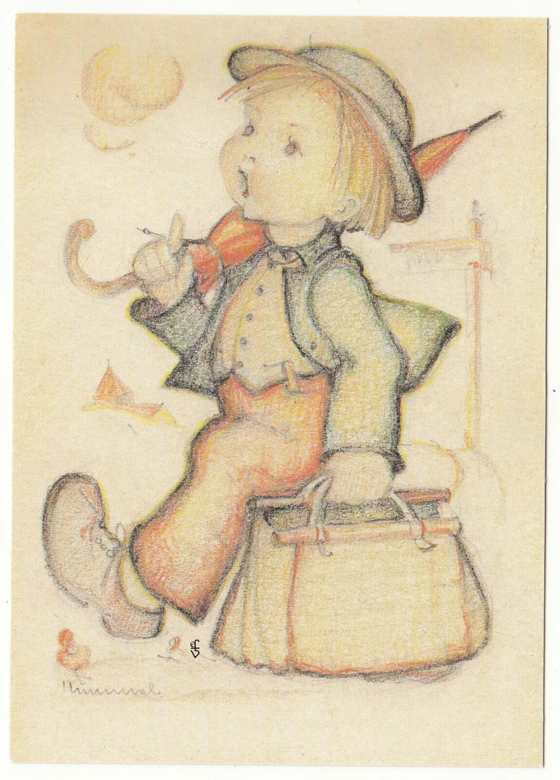 CARTE POSTALE ILLUSTRATEUR HUMMEL N 202 the little wanderer 122994293844