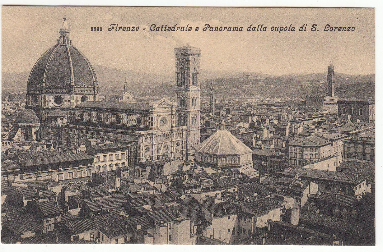 CARTE POSTALE ITALIE FIRENZE CATTEDRALE E PANORAMA DALLA CUPOLA DI S LORENZO 122264587954