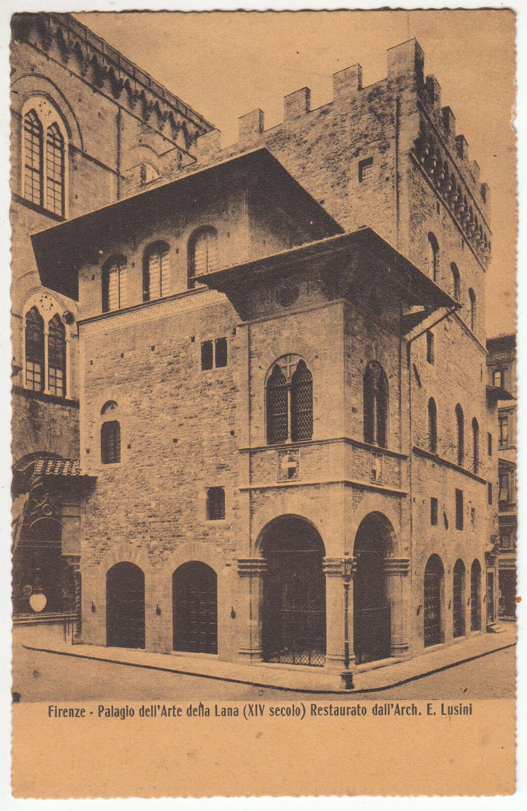 CARTE POSTALE ITALIE FIRENZE PALAGIO DELL ARTE DELLA LANA RESTAURATO D ALL ARCH 401240870984