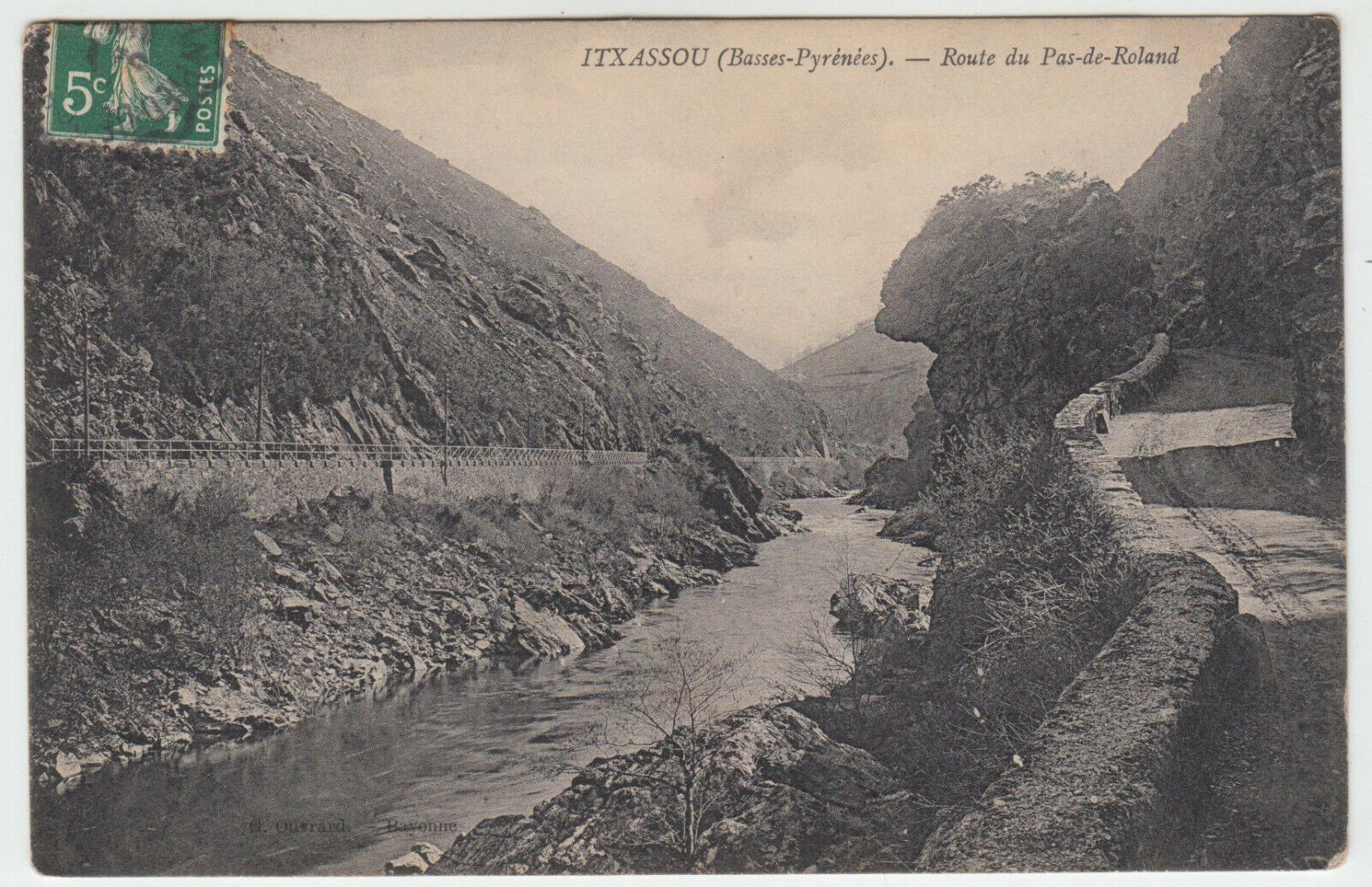 CARTE POSTALE ITXASSOU ROUTE DU PAS DE ROLAND 402167973364