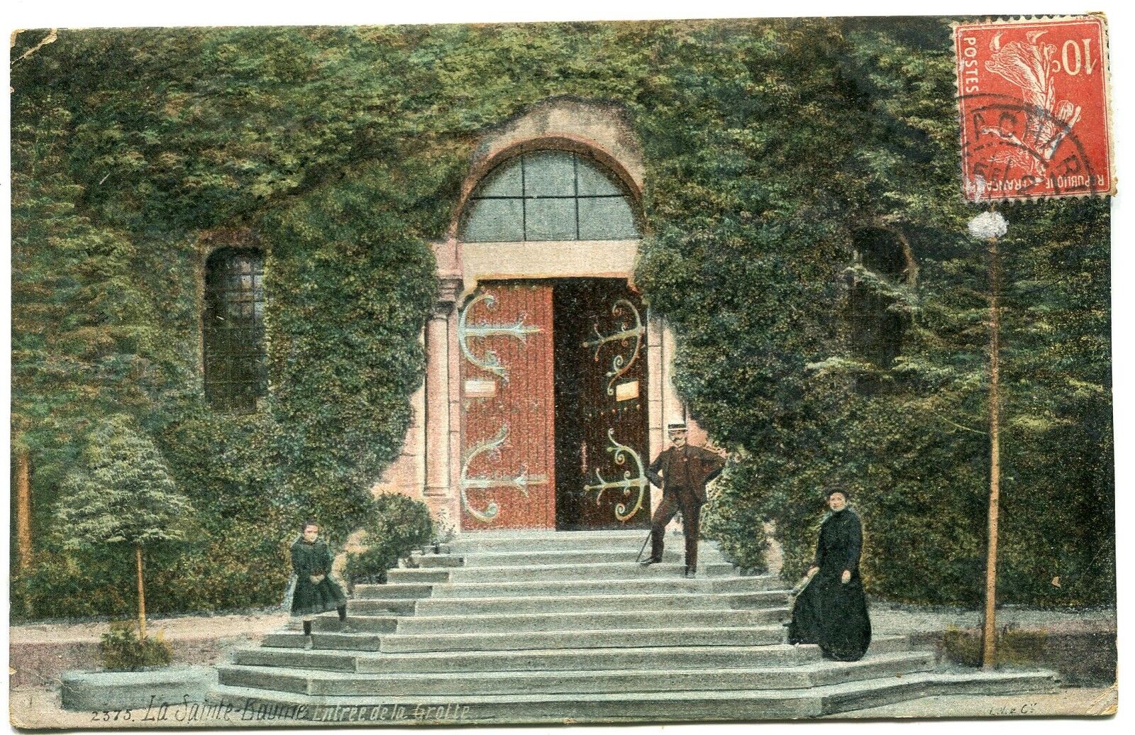 CARTE POSTALE LA SAINTE BAUME L INTERIEUR DE LA GROTTE 1909 400638764534