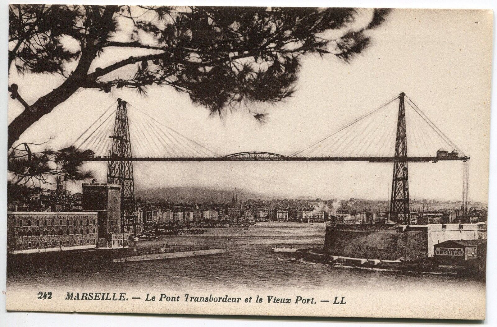 CARTE POSTALE MARSEILLE LE PONT TRANSBORDEUR ET LE VIEUX PORT 121247892744