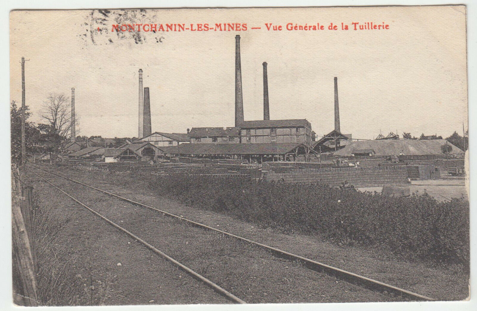 CARTE POSTALE MONTCHANIN LES MINES VUE GENERALE DE LA TUILLERIE 124761908534