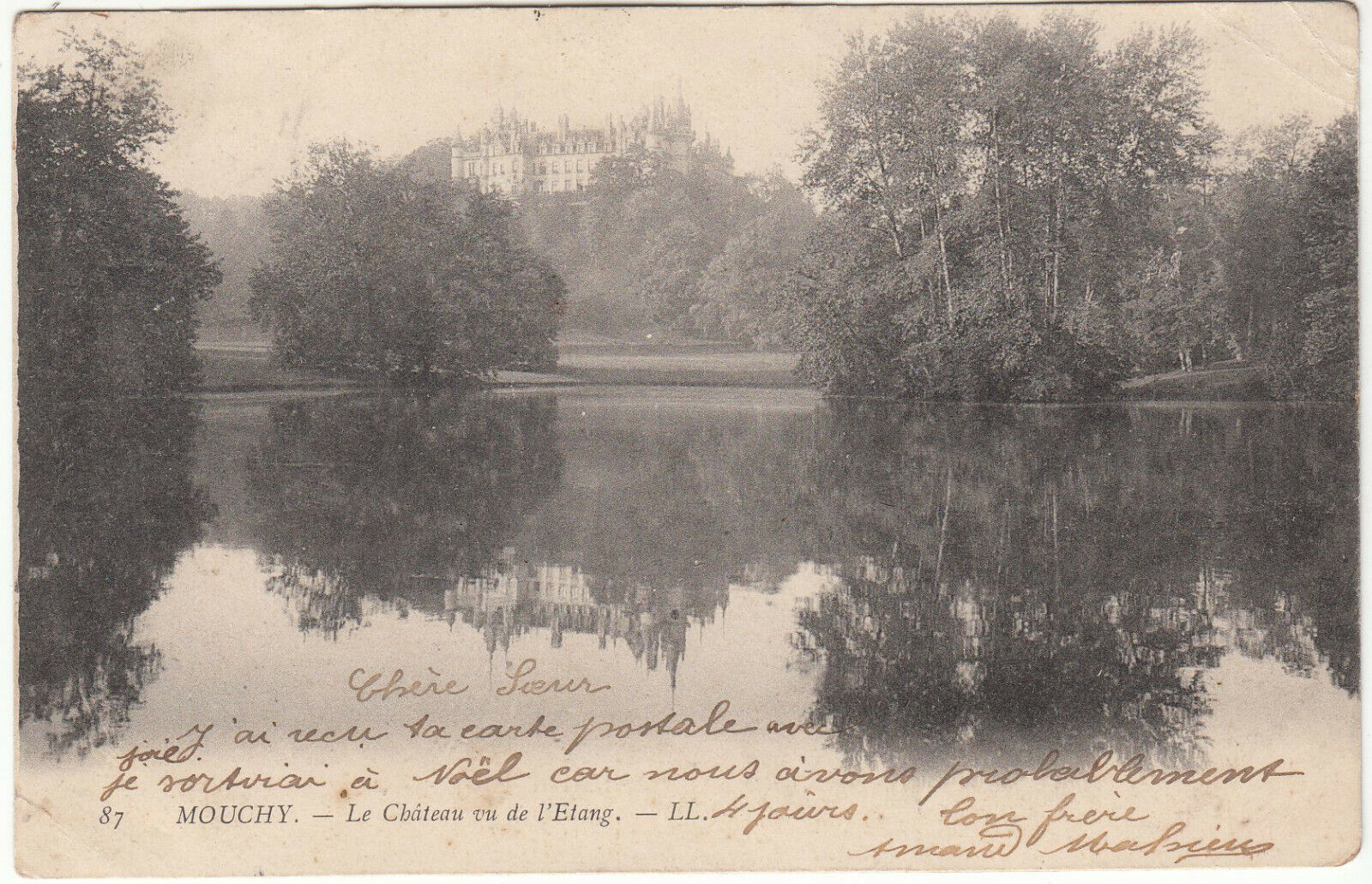 CARTE POSTALE MOUCHY LE CHATEAU VU DE L ETANG 401960405524