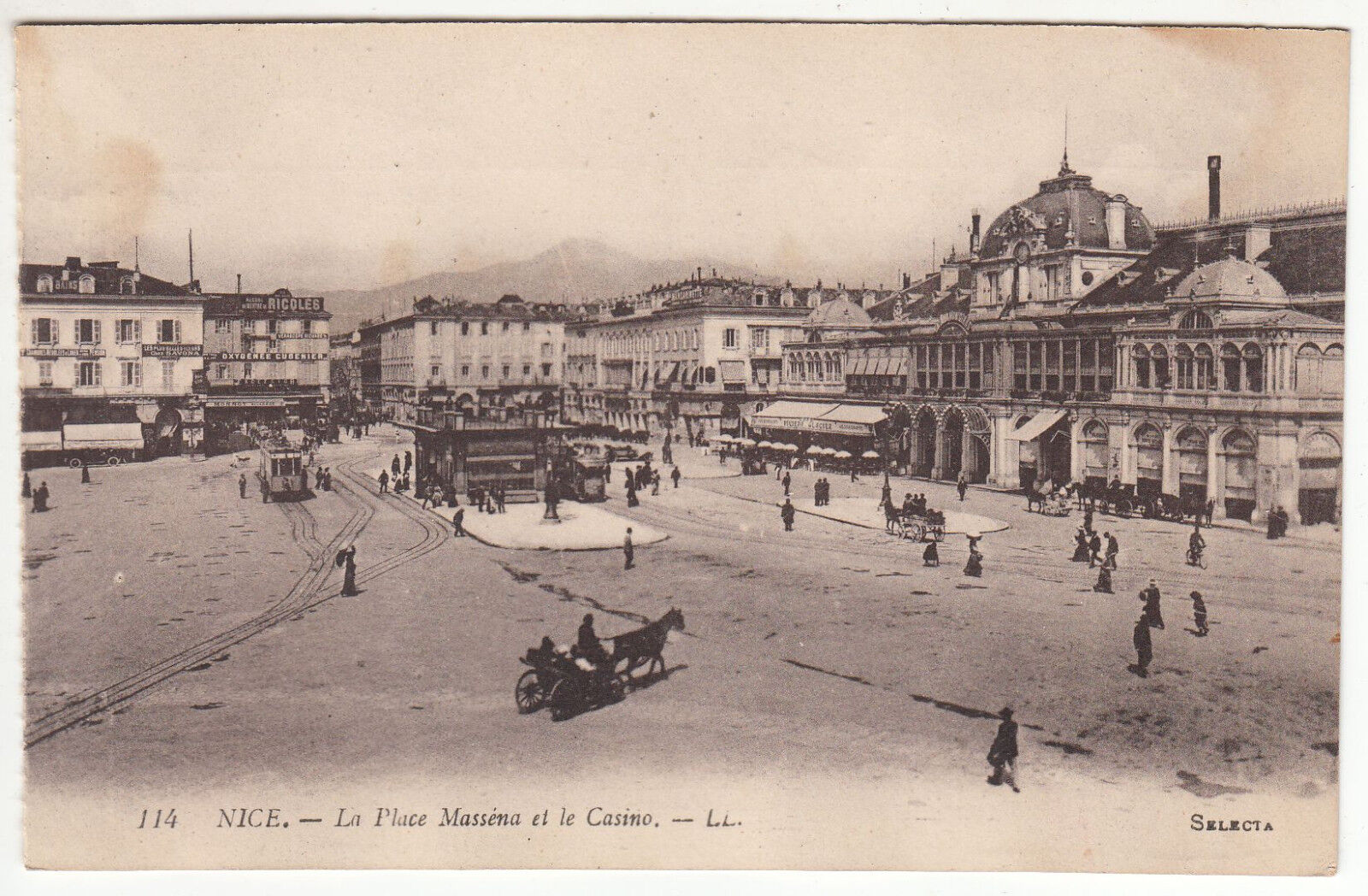 CARTE POSTALE NICE PLACE MASSENA ET LE CASINO 401218899934