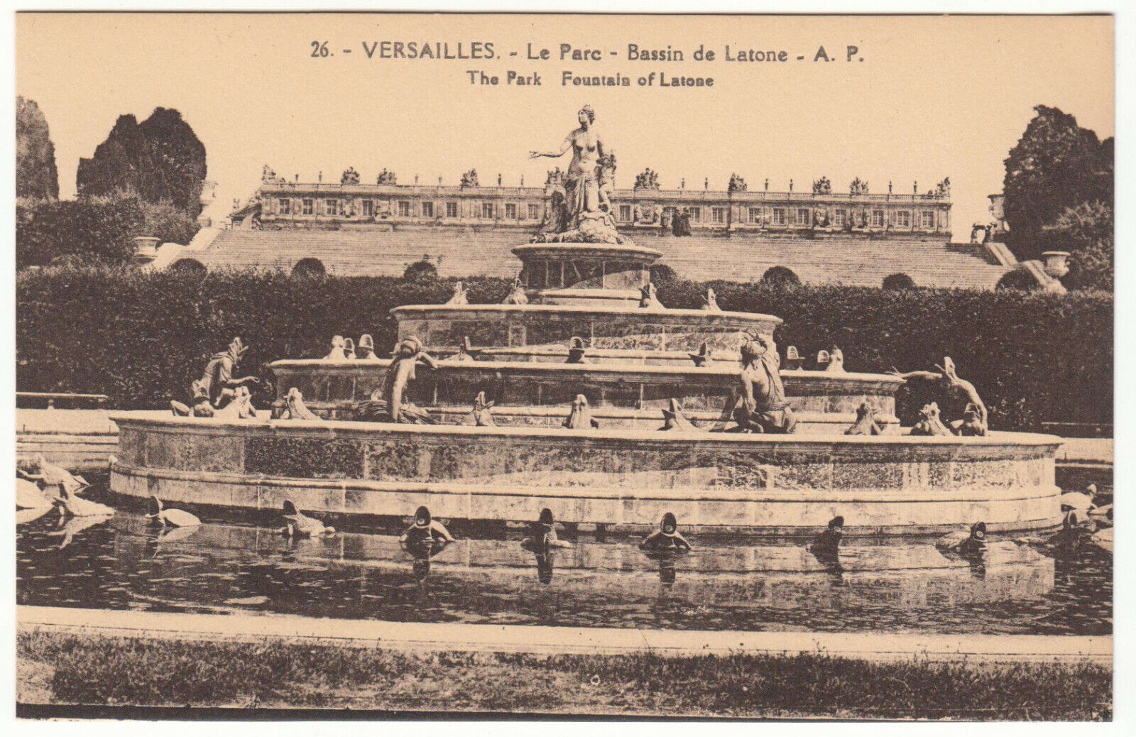 CARTE POSTALE PARC DE VERSAILLE LE BASSIN DE LATONE 124026653424