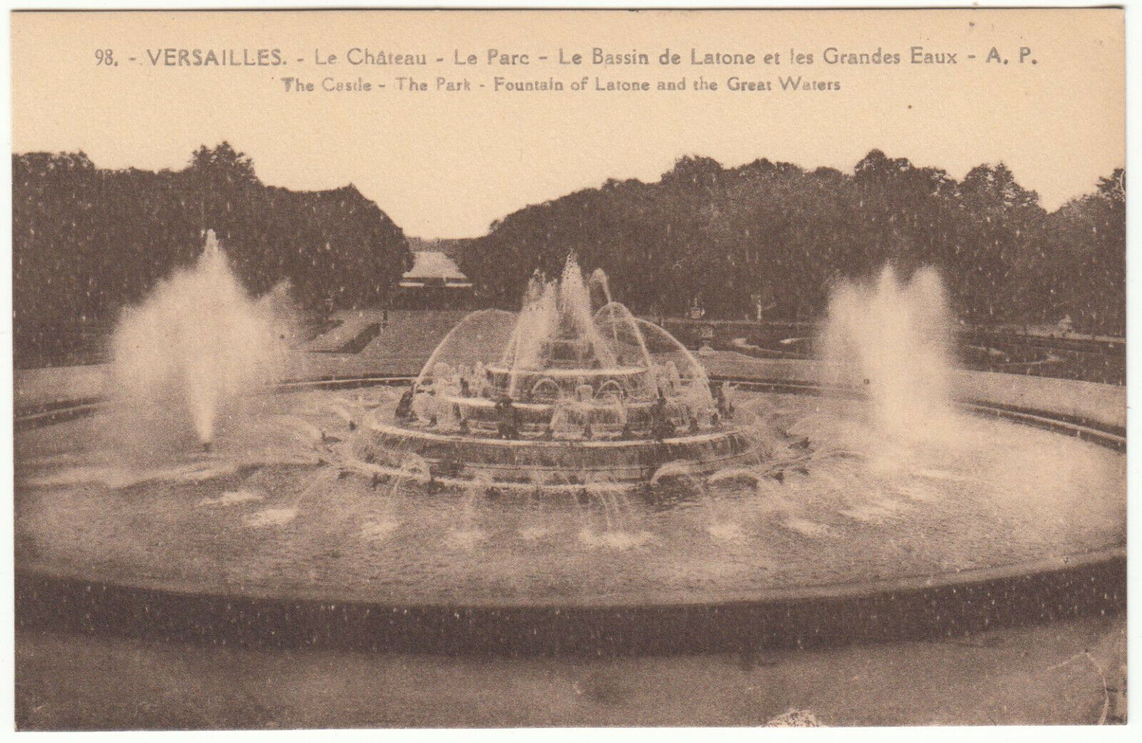 CARTE POSTALE PARC DE VERSAILLE LE BASSIN DE LATONE ET LES GRANDES EAUX 402016775274