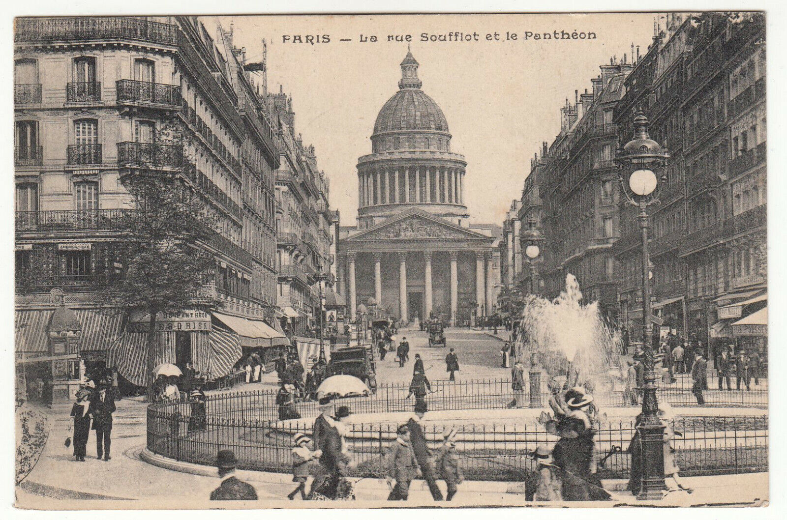 CARTE POSTALE PARIS LA RUE SOUFFLOT ET LE PANTHEON 123908294364