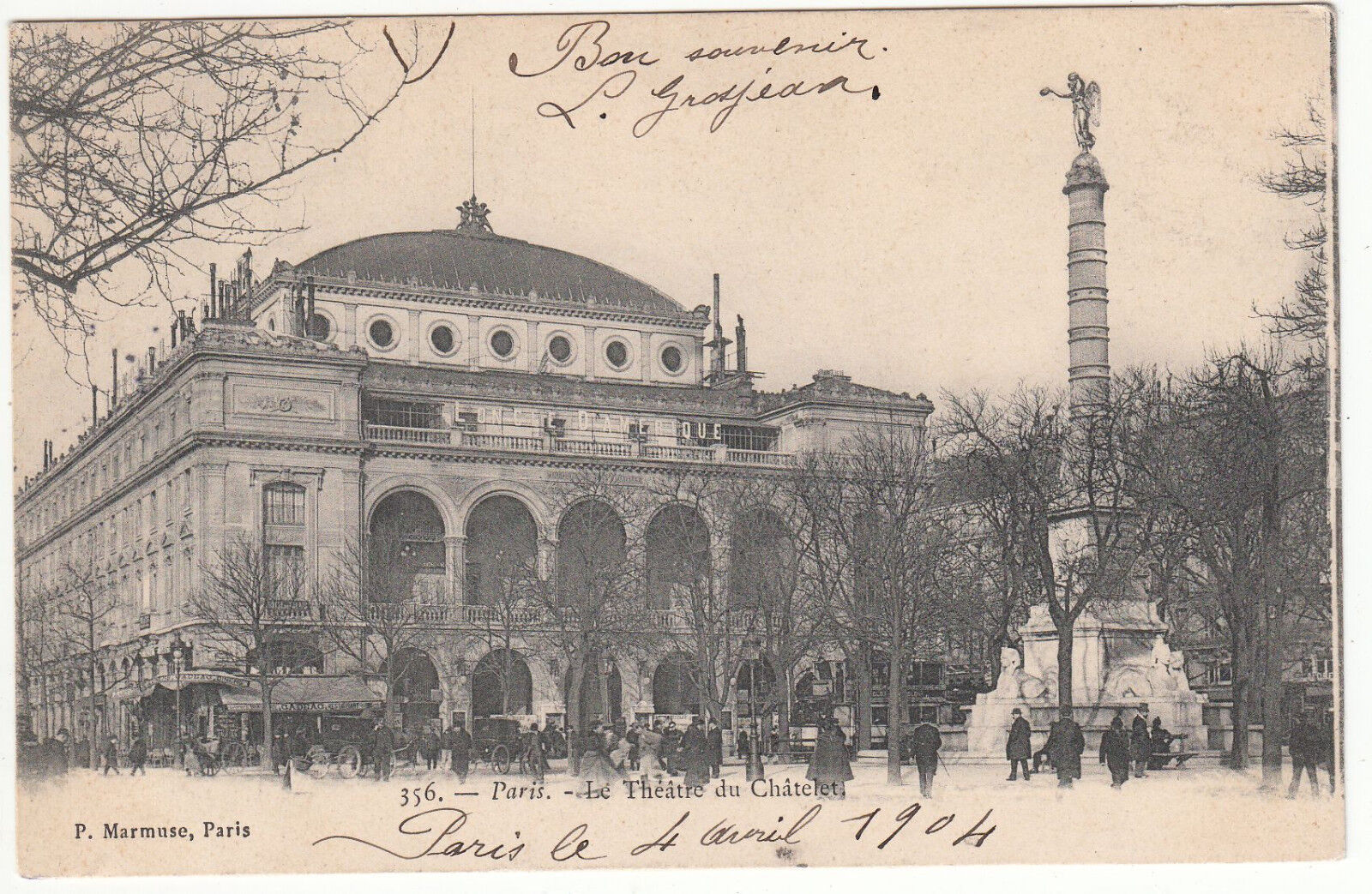 CARTE POSTALE PARIS LE THEATRE DU CHATELET 122198742204