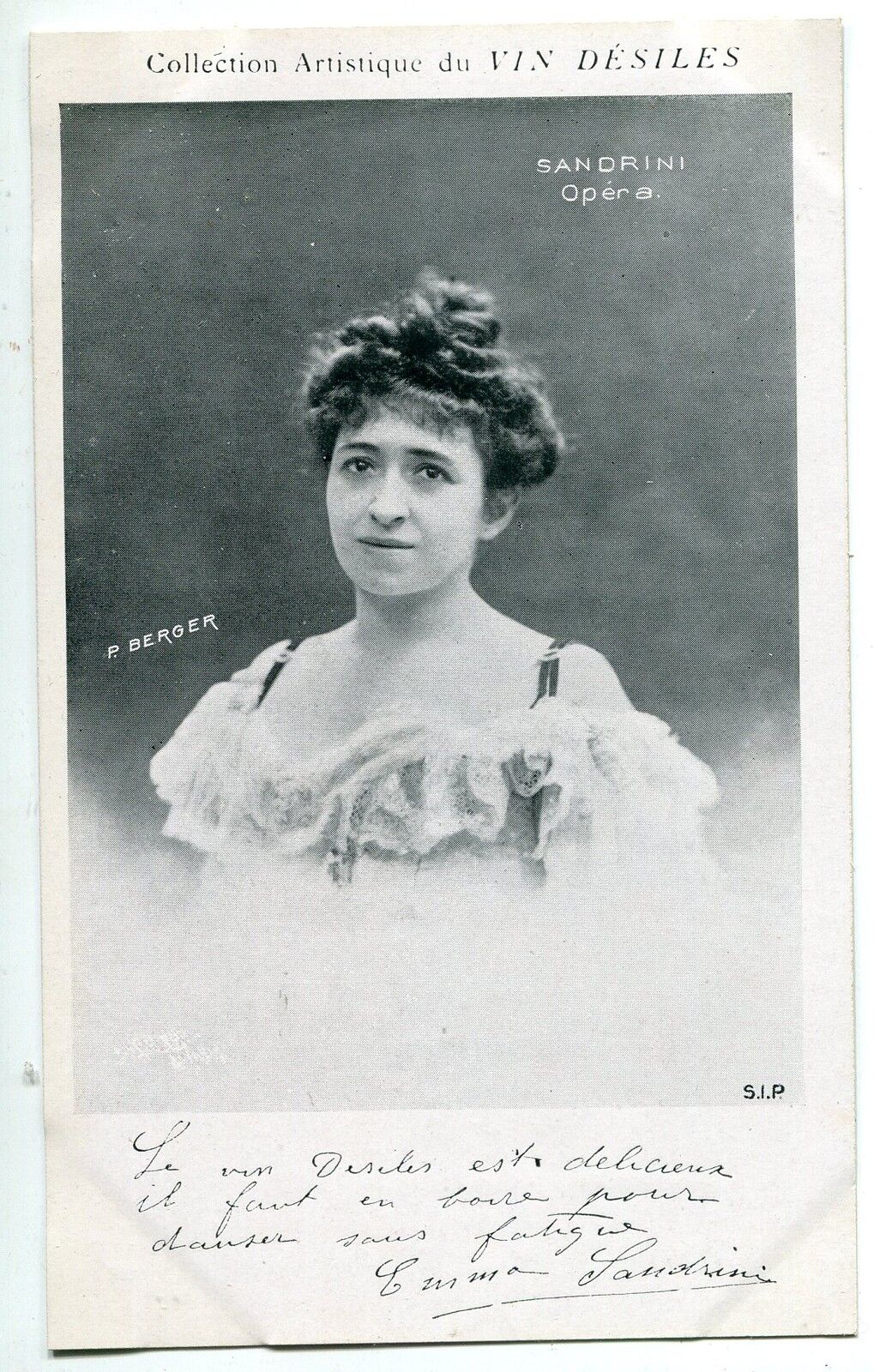 CARTE POSTALE PHOTO PERSONNALITE EMMA SANDRINI OPERA 121492743174