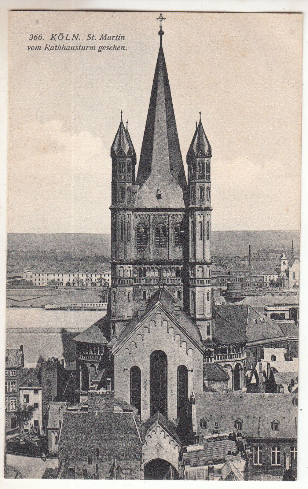 CARTE POSTALE POFTKARTE ALLEMAGNE KOLN A RH ST MARTIN VOM RATHHAUSTURM GESEHEN 401622345224