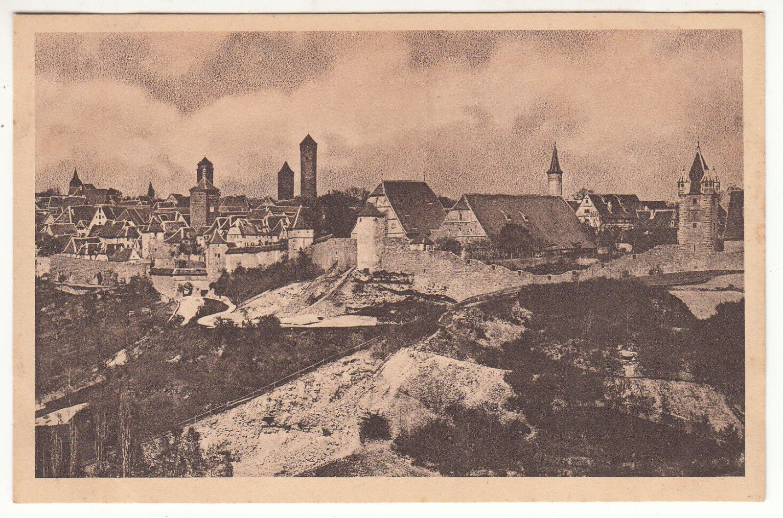 CARTE POSTALE POFTKARTE ALLEMAGNE ROTHENBURG BLID AUF DIE STADT 123452169364