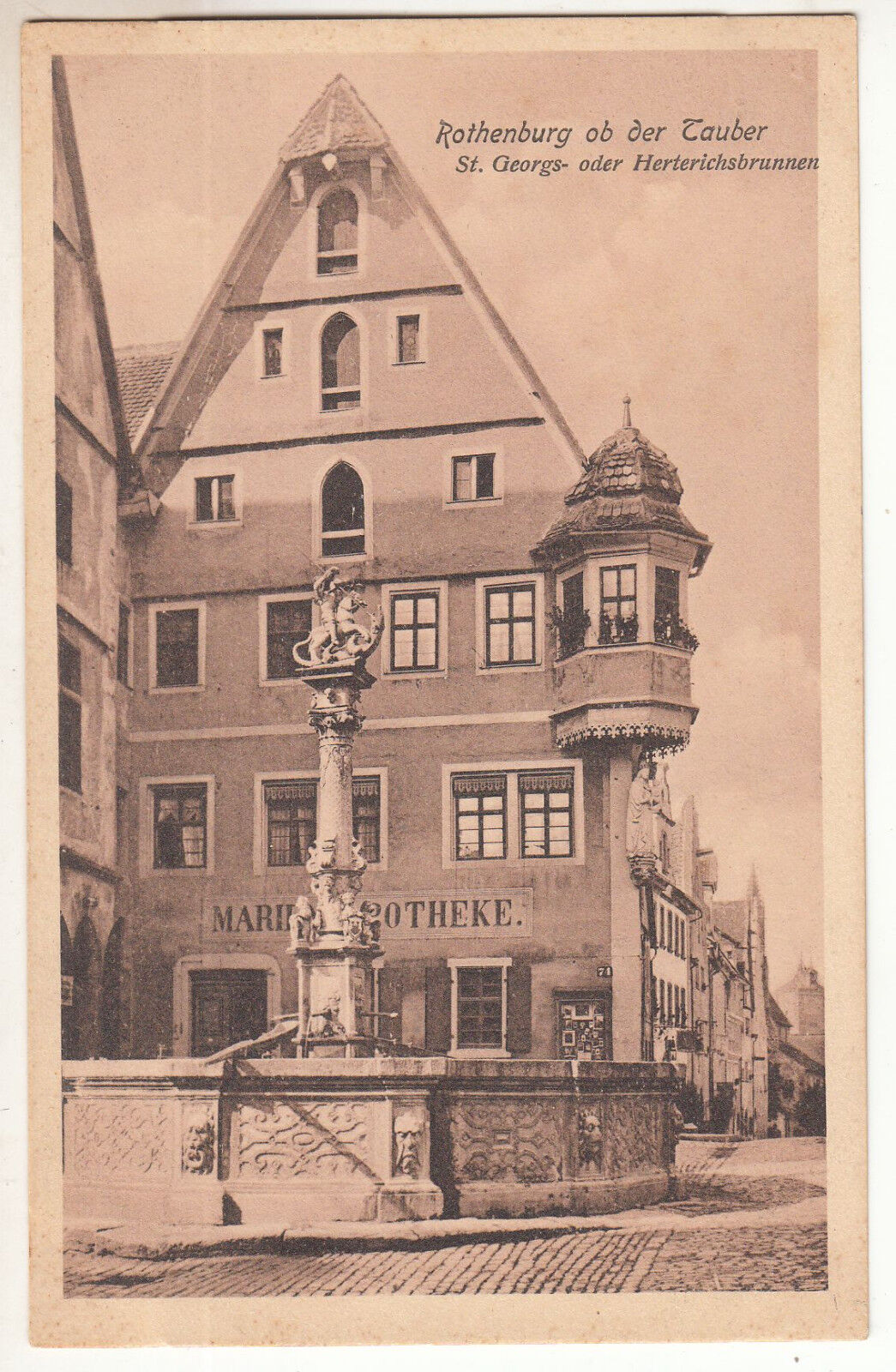 CARTE POSTALE POFTKARTE ALLEMAGNE ROTHENBURG OB DER TAUBER ST GEORGS 123448059044