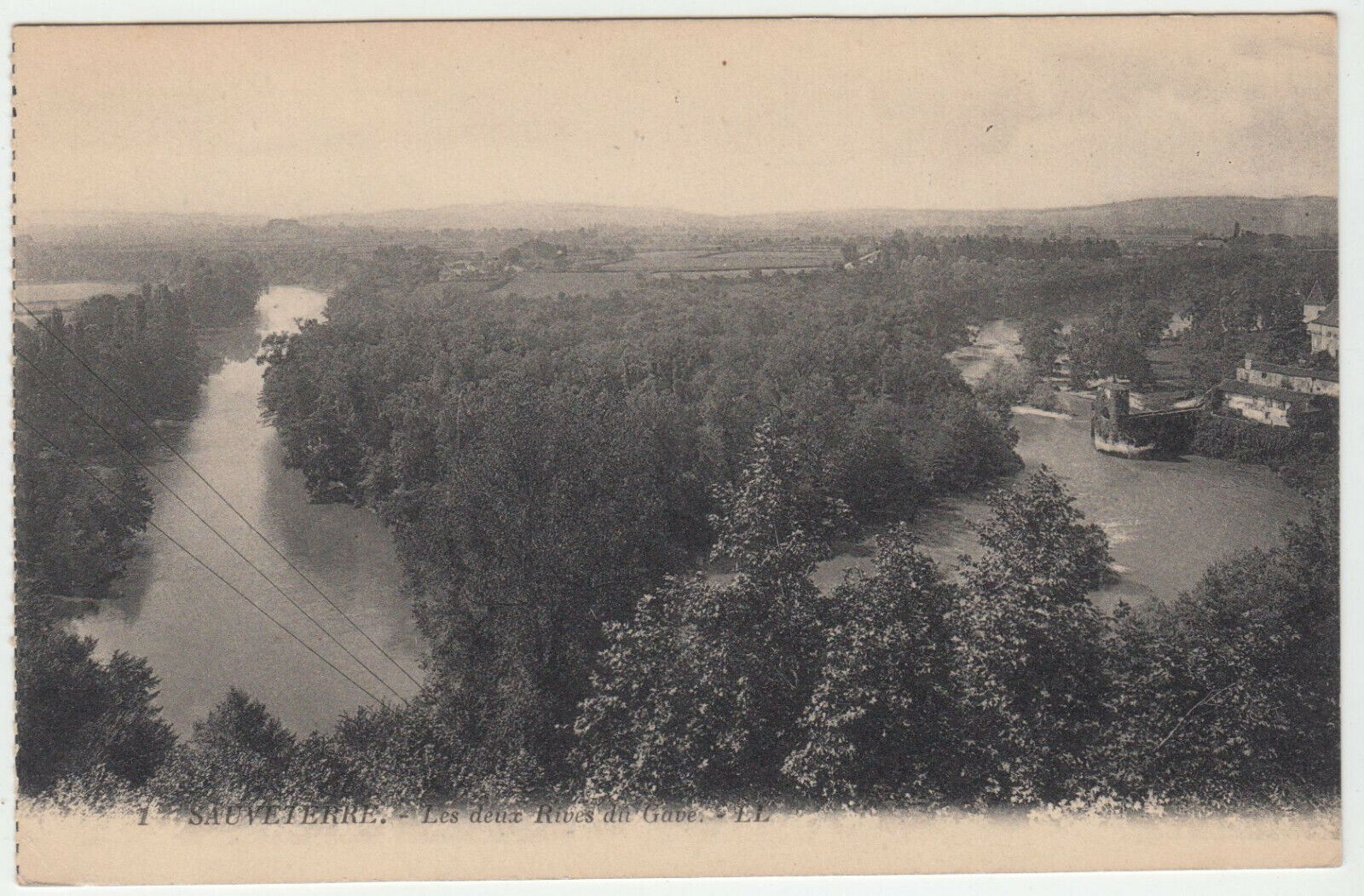 CARTE POSTALE SAUVETERRE LES DEUX RIVES DU GAVES 402167996454