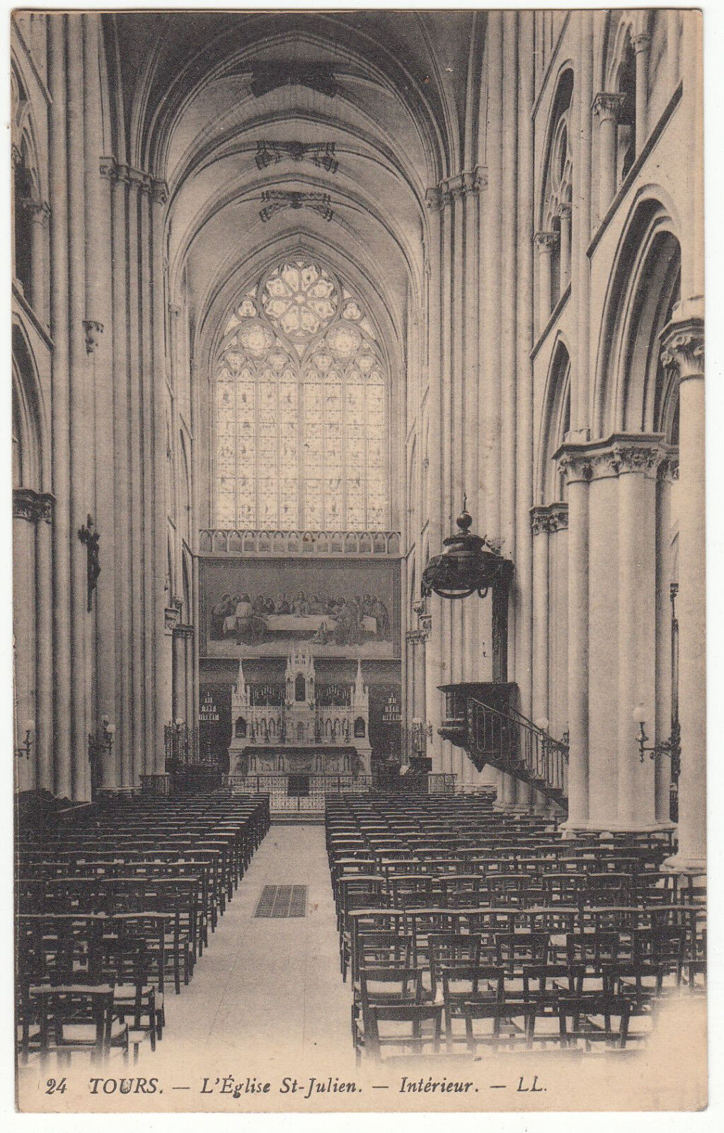 CARTE POSTALE TOURS L EGLISE ST JULIEN INTERIEUR 122651812444