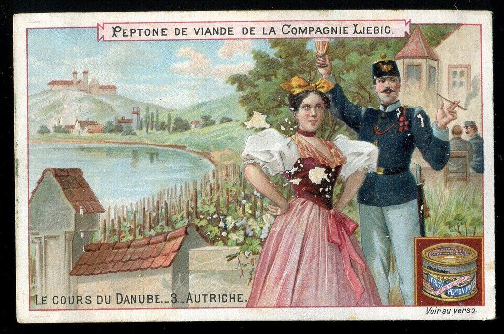 CHROMO LIEBIG LE COURS DU DANUDE 3  AUTRICHE  1899