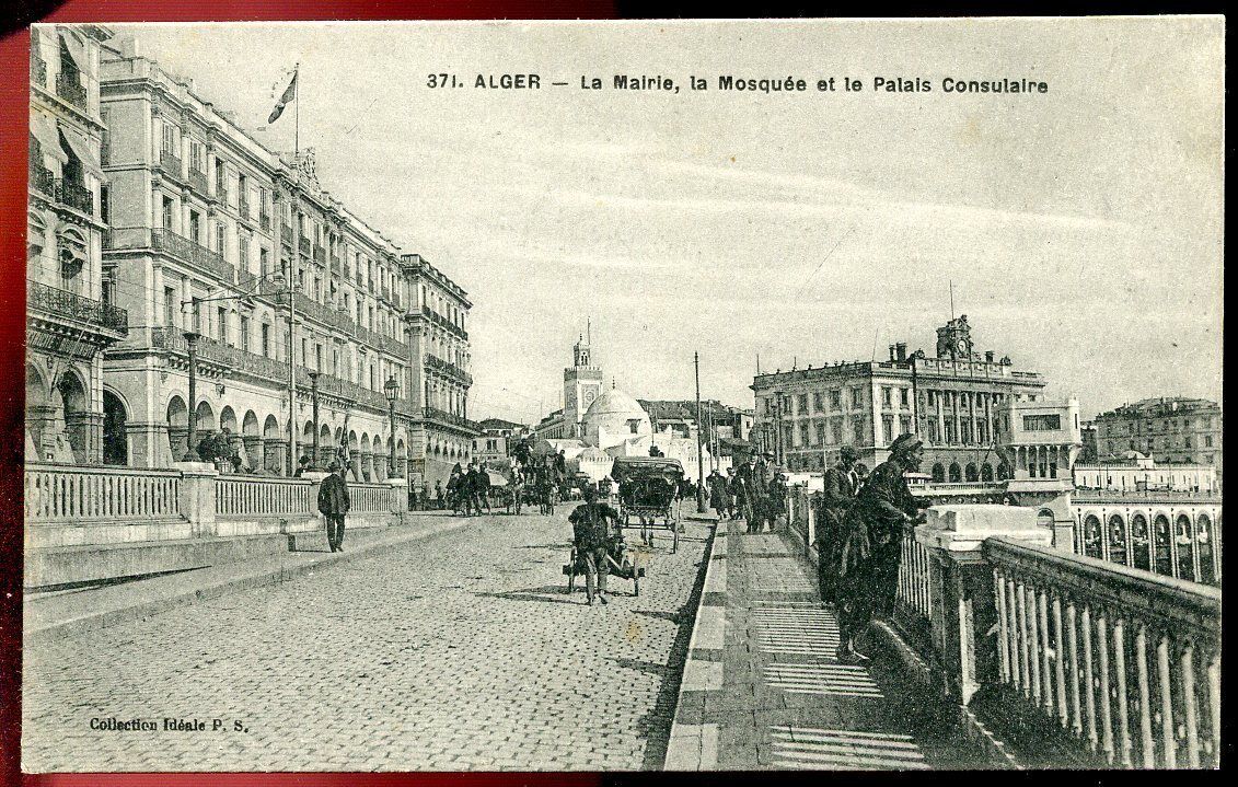 CPA ALGER LA MAIRIE LA MOSQUEE ET LE PALAIS CONSULAIRE AFRIQUE 120810606104