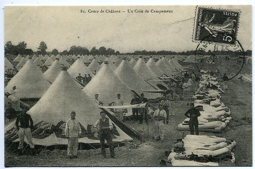 CPA REPRO CAMP DE CHALONS UN COIN DE CAMPEMENT 120666532254