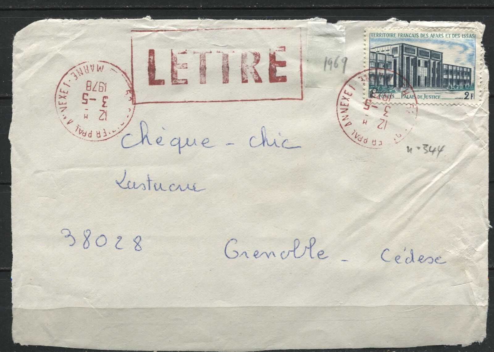 DEVANT DE LETTRE POUR GRENOBLE 1978 110936509894