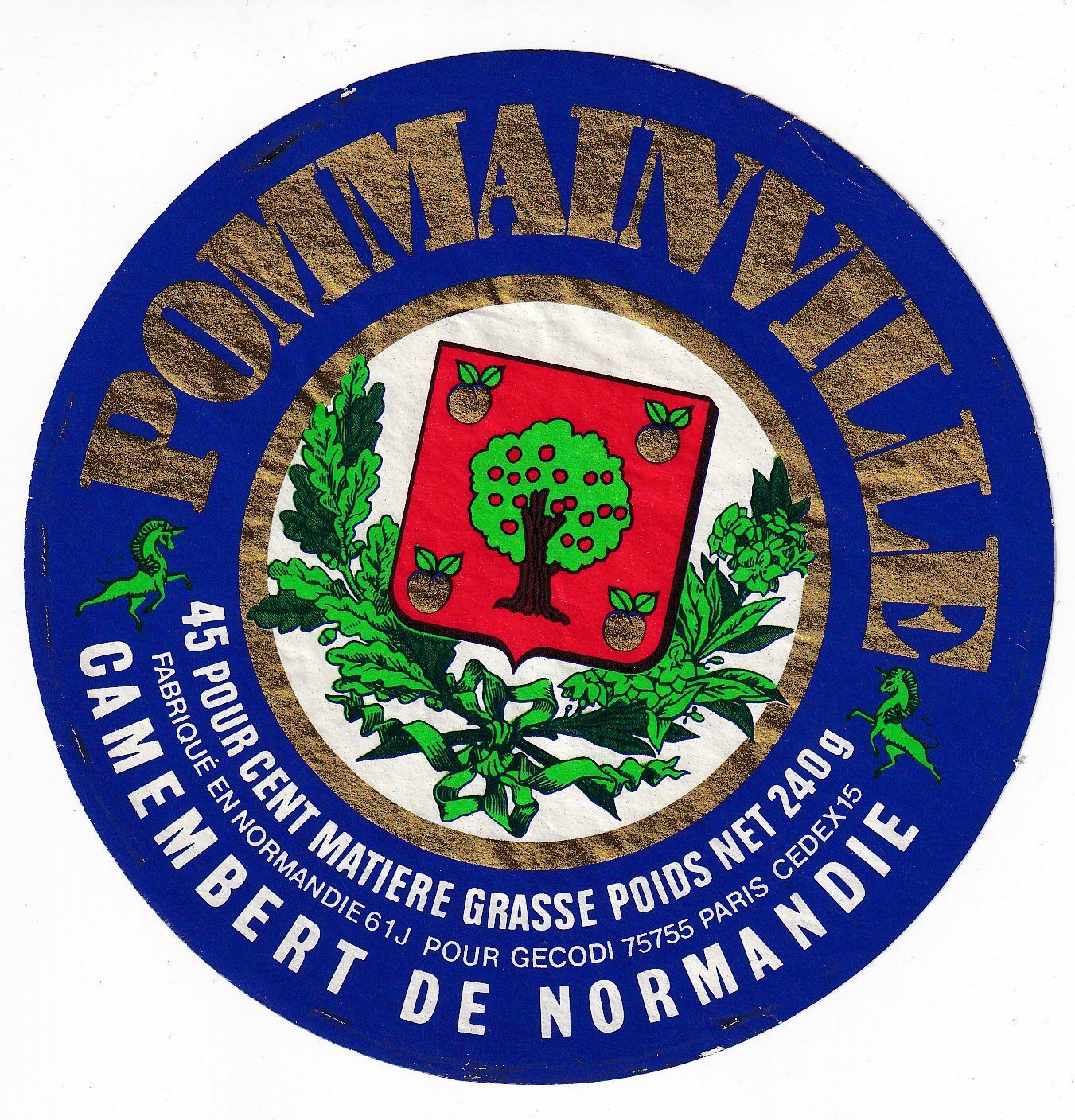 ETIQUETTE FROMAGE CAMEMBERT DE NORMANDIE POMMAINVILLE 403607369554