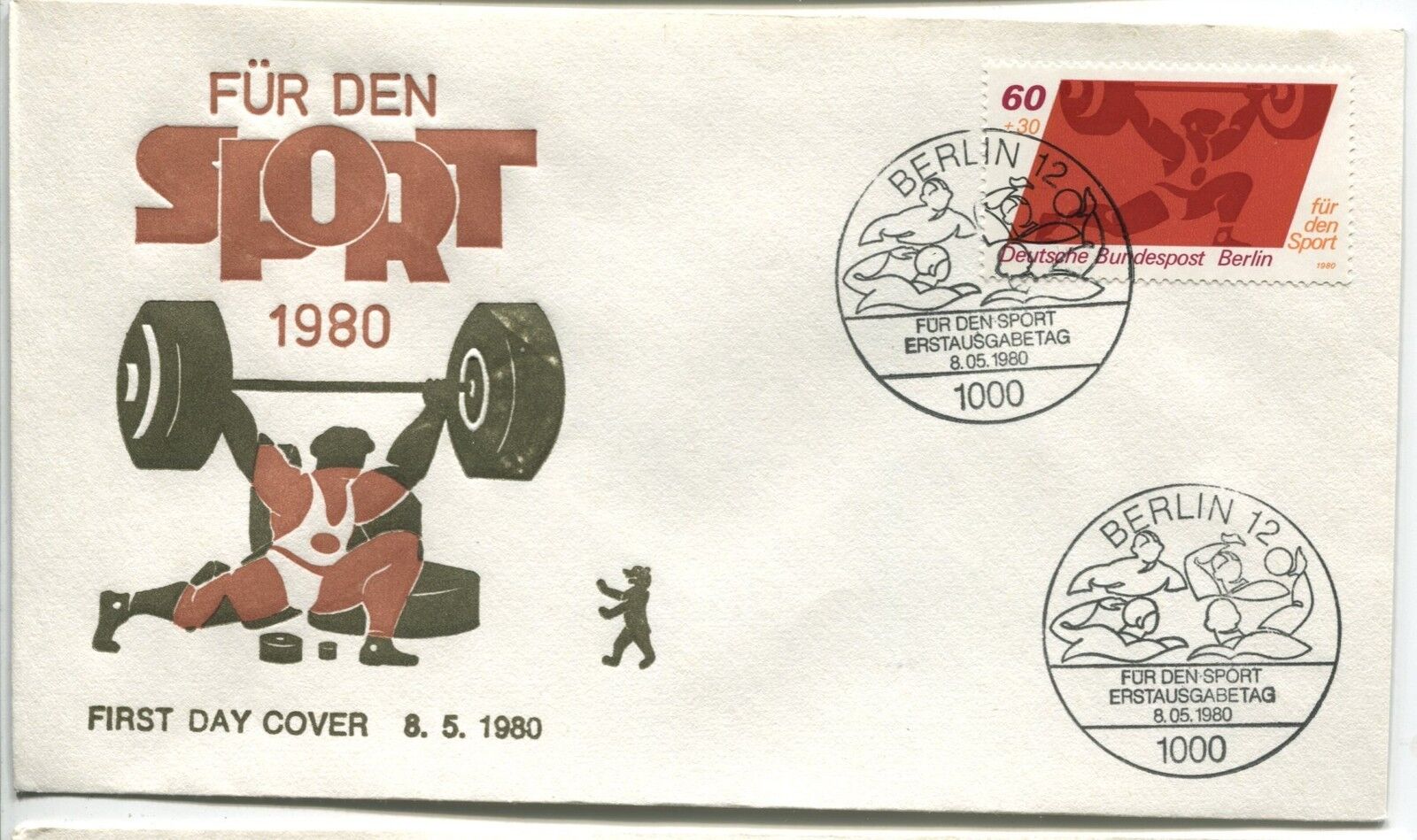 FDC BERLIN 8051980 THEME MUSCULATION SPORT 120874942434