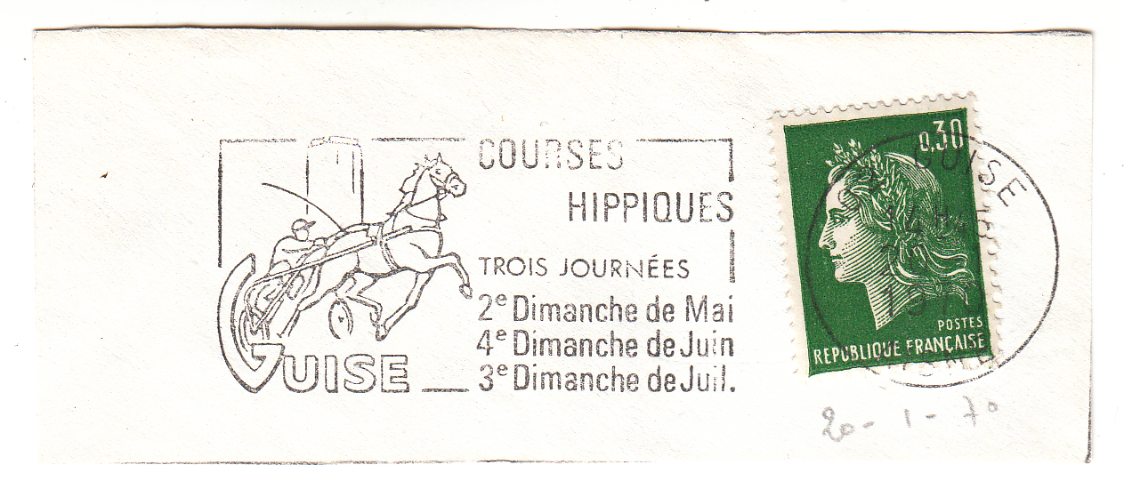 FLAMME DU 20011970 FLAMME COURSE HIPPIQUES DE GUISE 05 06 07 402059585494