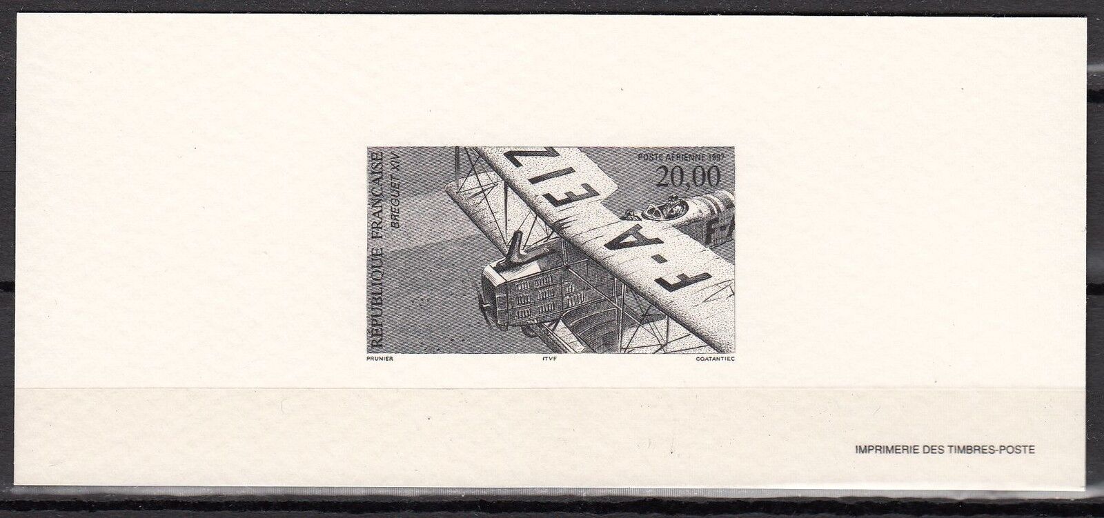 FRANCE GRAVURES DU TIMBRE N 61 PA BIPLAN BREGUET 401117375124