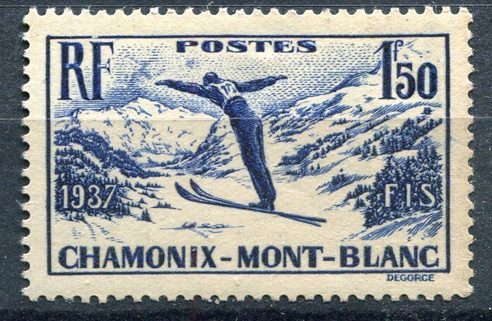 FRANCE TIMBRE N 334 SKI CHAMONIX 121000025494