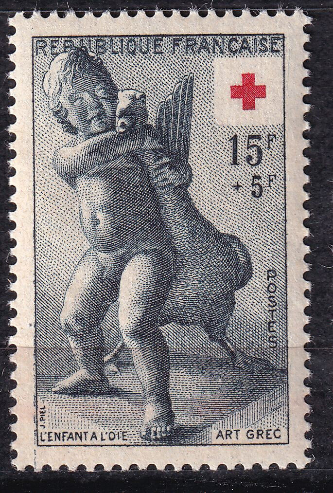 FRANCE TIMBRE NEUF N 1049 L ENFANT A L OIE CROIX ROUGE STATUE GRECQUE 125794809694