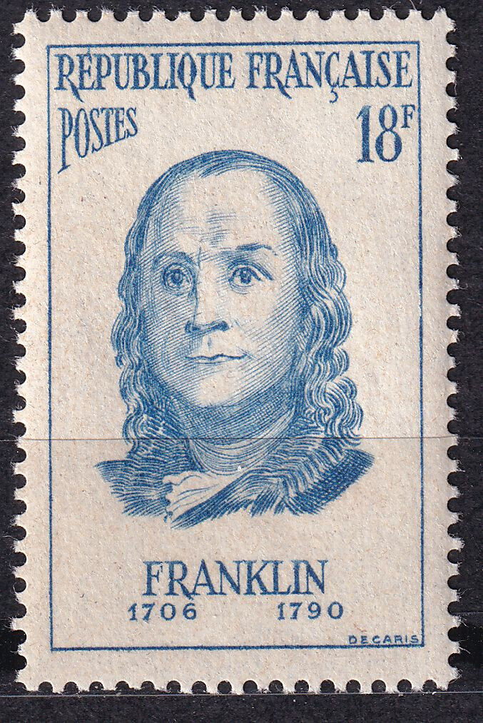 FRANCE TIMBRE NEUF N 1085 BENJAMIN FRANKLIN HOMME D ETATS AMERICAIN 125795469814