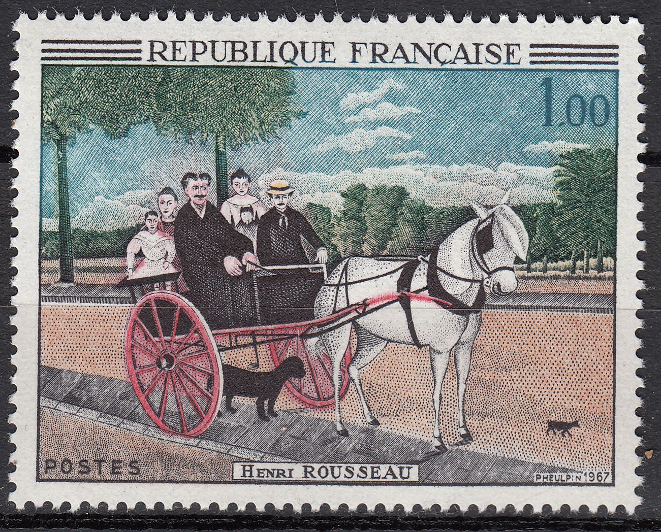 FRANCE TIMBRE NEUF N 1517 LA CARIOLE DU PERE JUNIET DU DOUANIER ROUSSEAU 401079411674