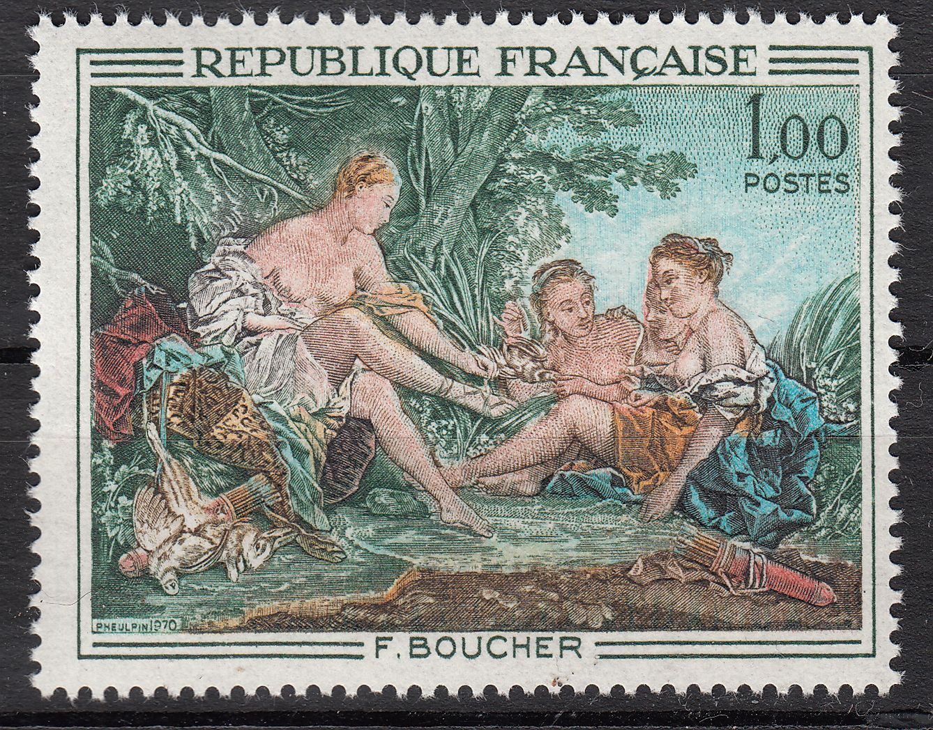 FRANCE TIMBRE NEUF N 1652 DIANE DE RETOUR DE CHASSE DE BOUCHER 122248856894