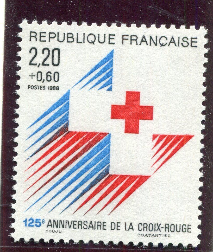 FRANCE TIMBRE NEUF N 2555 EMBLEME CROIX ROUGE 121487405254