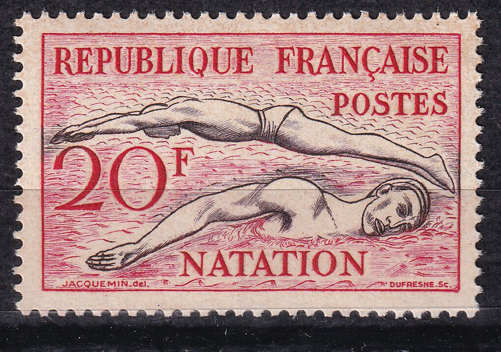 FRANCE TIMBRE NEUF N 960 NATATION JEUX OLYMPIQUE D HELSINKI 1952 404179295824