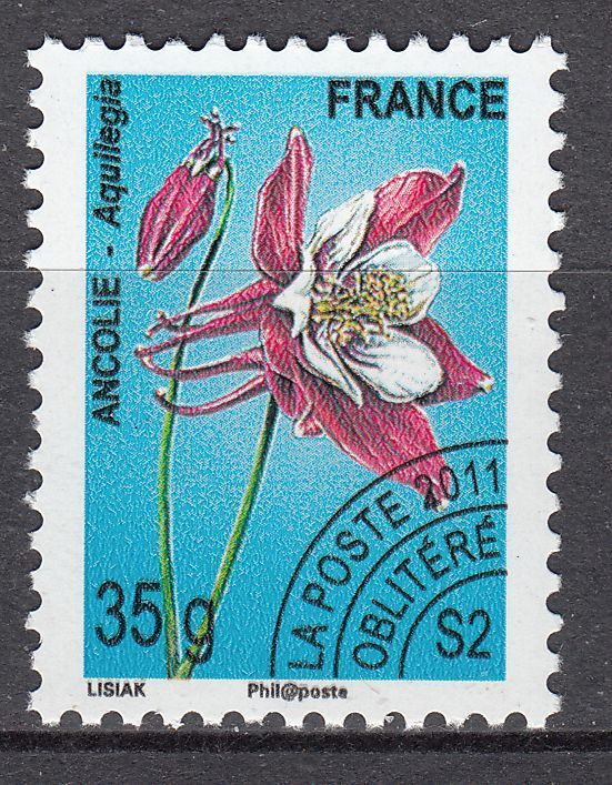 FRANCE TIMBRE NEUF PREOBLITERE N 260 FLEUR ANCOLIE 123590999824