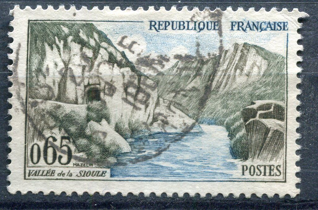 FRANCE TIMBRE OBL N 1239 valee de la sioule 120968453034