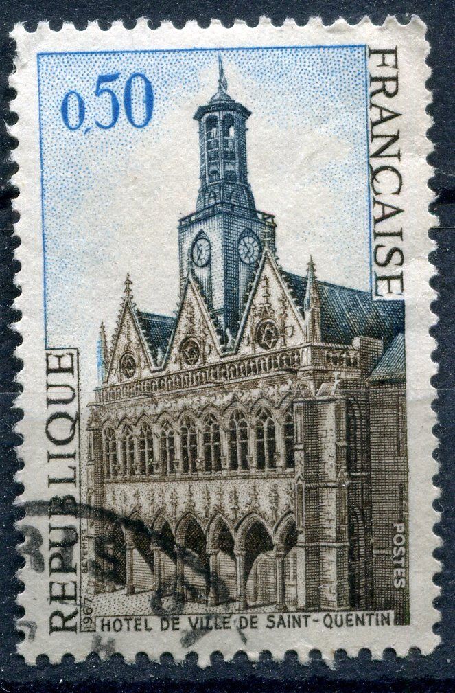 FRANCE TIMBRE OBL N 1499 HOTEL DE VILLE DE ST QUENTIN 110931872094